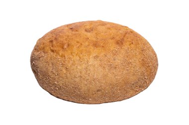 Beyaz arka planda taze buğday ekmeği