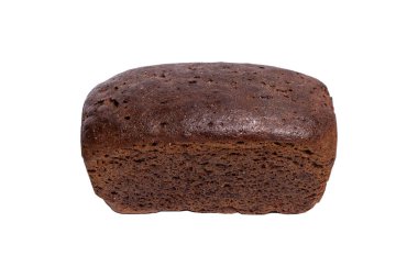 Beyaz arka planda taze çavdar ekmeği