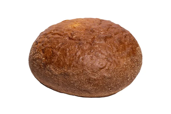 Roti gandum segar dengan latar belakang putih — Stok Foto
