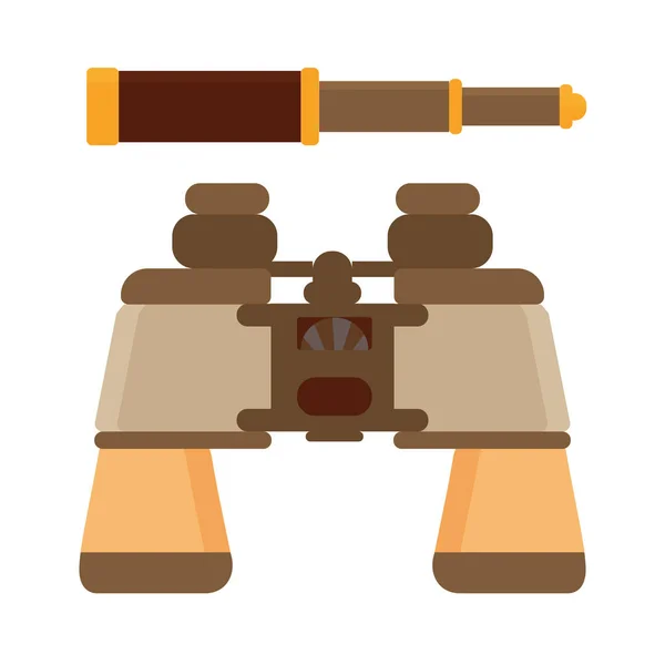 Icono de línea binocular clásico — Vector de stock