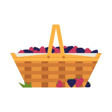 Piknik sepeti çilek ile