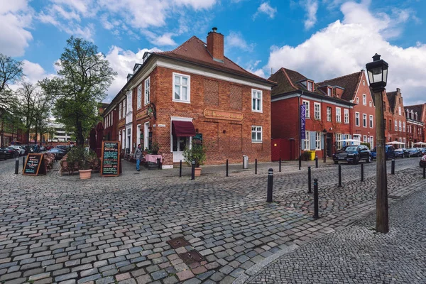 Holländisches Viertel mit abgestellten Stadträdern in Potsdam — Stockfoto