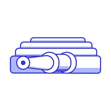 Kıvrık bahçe hortumu simgesi. Hosepipe püskürtme vektör çizim sulama.