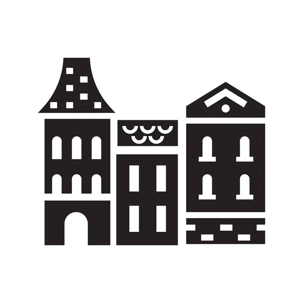 Logotyp zabytkowego miasta w Europie — Wektor stockowy
