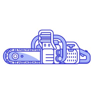 Oduncu elektrikli testere simgesi