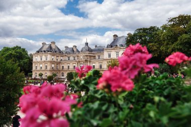 Luxembourg Gardens and Palace in Paris clipart
