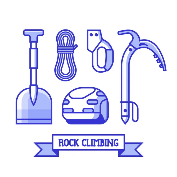 Kaya tırmanma Icons Set — Stok Vektör