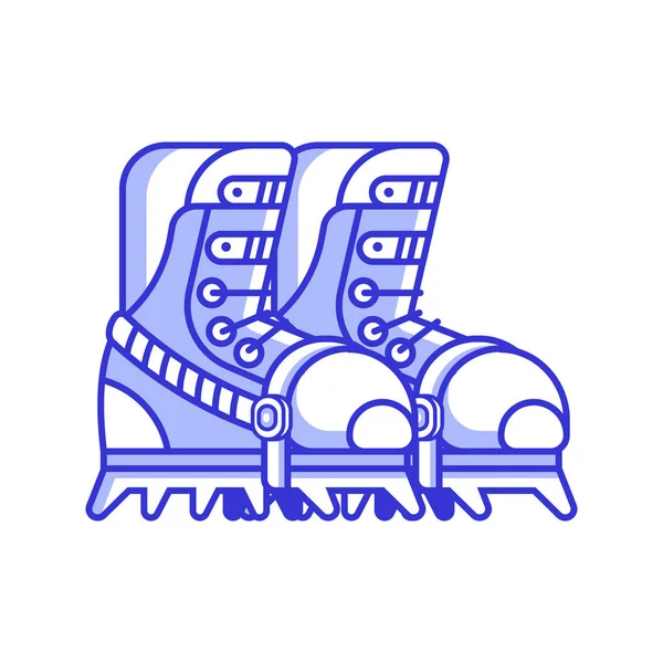 Ícone de botas de escalada de montanha —  Vetores de Stock