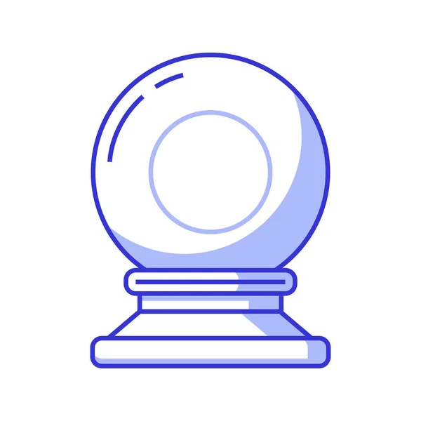 Esfera de cristal mágico ou ícone de bola de vidro —  Vetores de Stock