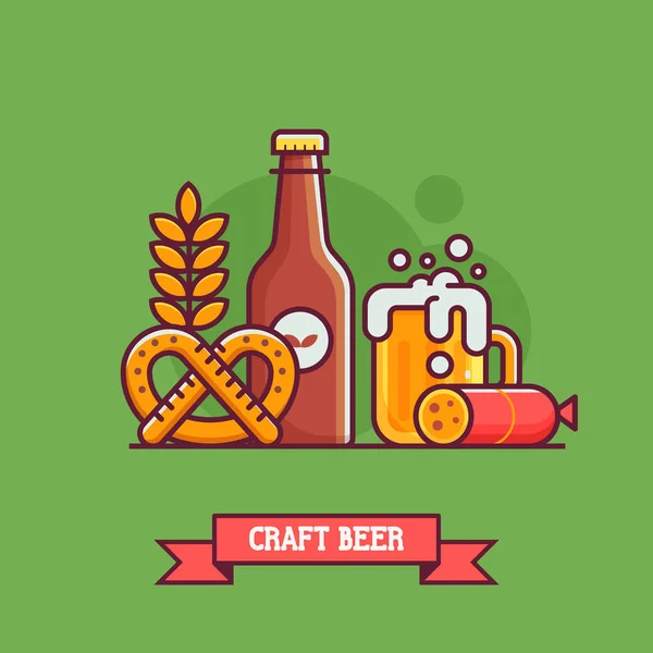 Oktoberfest Craft Beer Festival symboler — Stock vektor
