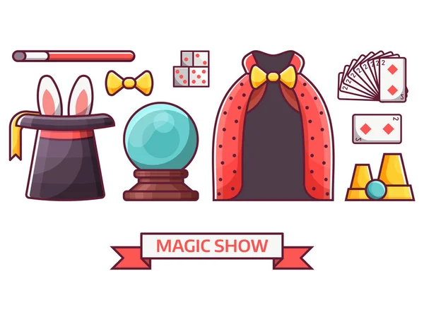 Ícones de Magic Show — Vetor de Stock