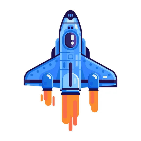 Icono aislado del transbordador espacial volador — Vector de stock