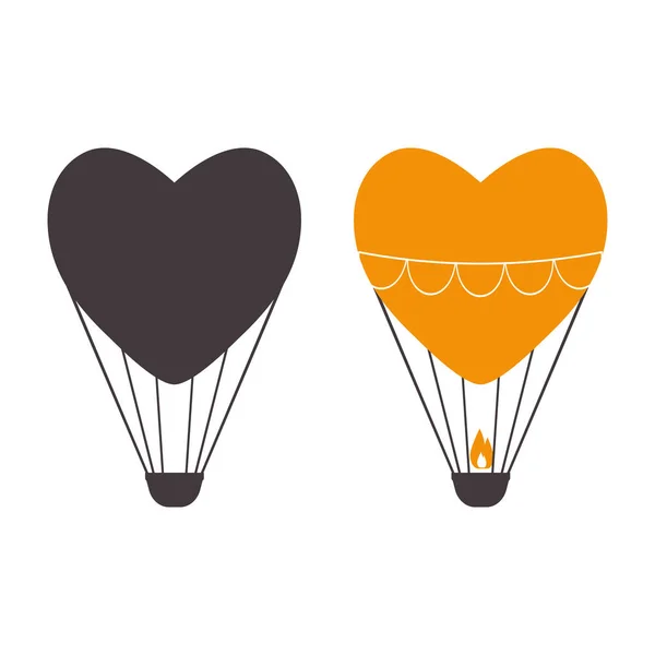 Les ballons à air dessinent les emblèmes — Image vectorielle