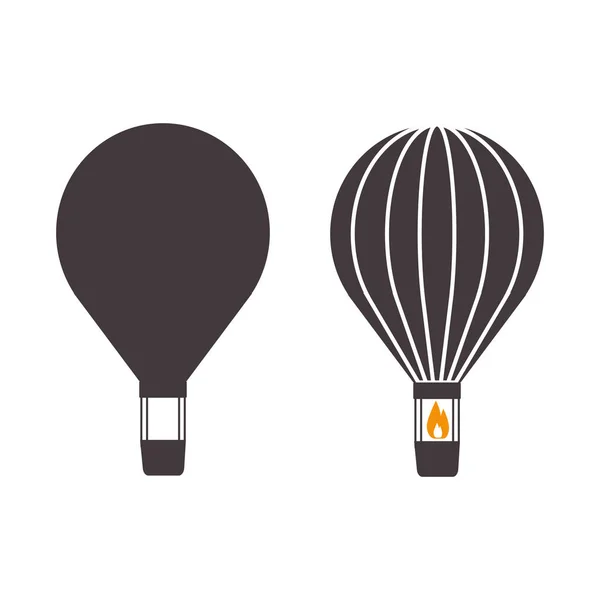 Luftballons umreißen Embleme — Stockvektor
