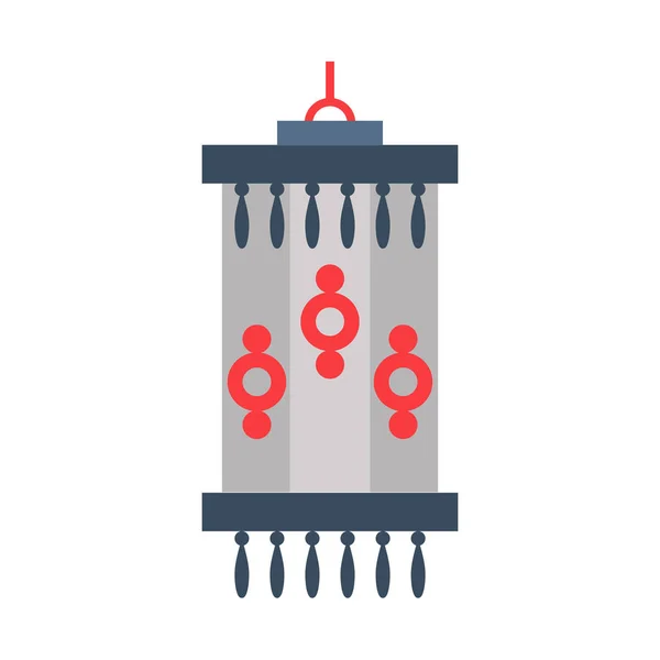 Linterna de papel asiática o icono de la lámpara — Archivo Imágenes Vectoriales