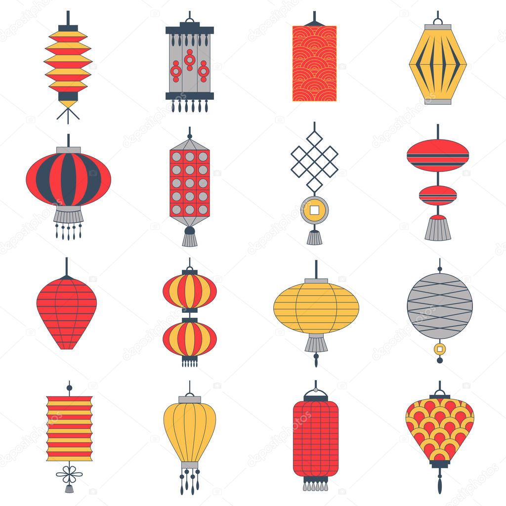 Traditional Chinese Lanterns Collection Set