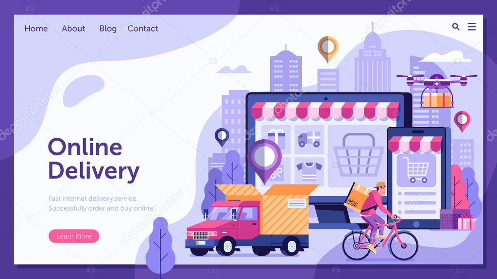 Online Delivery Service Landing Page