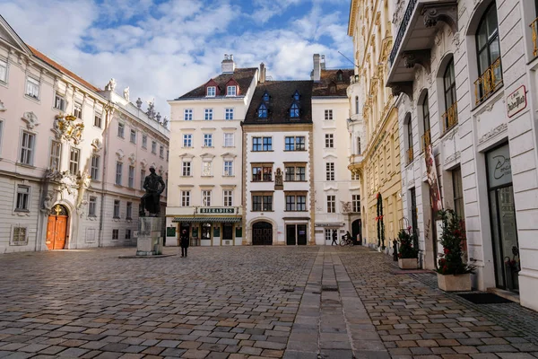 Judenplatz s fasády na Vánoce — Stock fotografie