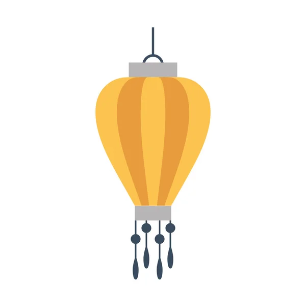 Lanterna de papel asiático ou ícone da lâmpada —  Vetores de Stock