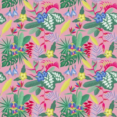 Vintage çiçek ve yaprakları desen