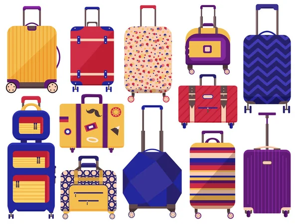 Carry On Luggage and Travel Suitcases — Stock Vector