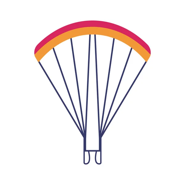 Skydiving Paragliding Parachute Icon — Stock Vector