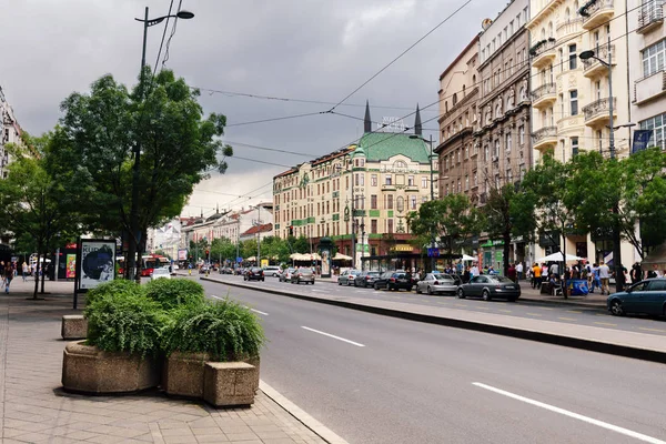 Отель Москва и площадь Теразие в Белграде — стоковое фото