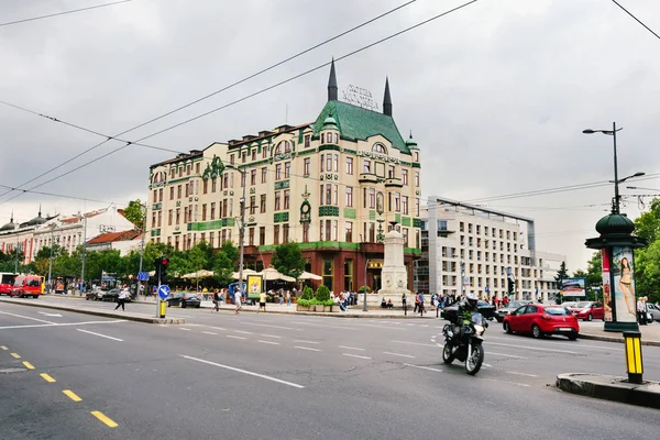 Pohled na Hotel Moskva v Bělehradě — Stock fotografie