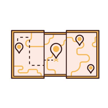 Turistik harita satırı simgesi