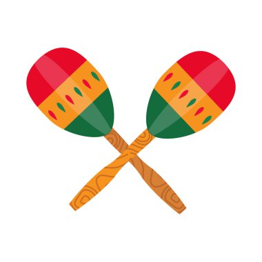 Düzlükte Etnik Meksika Maraca Müzik Enstrümanı