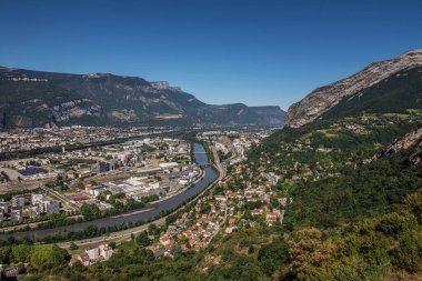 Bastille İstihkamının Tepesinden Grenoble Panoraması