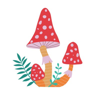 Orman Mantarı Karikatür Tarzı ile Uçuyor