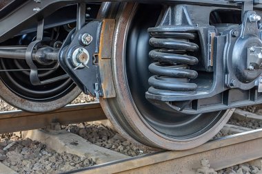 Railway wheels wagon .Freight (cargo) train clipart