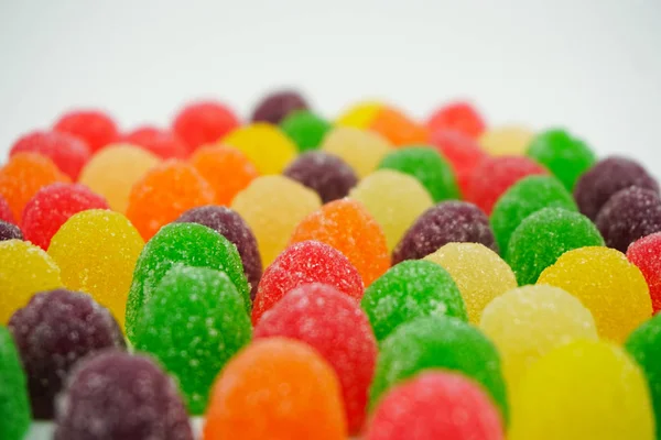 Yakın tatlı renkli şeker Jelly şeker şeker şekerler wh izole kadar