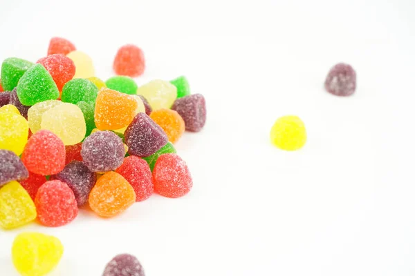 Yakın tatlı renkli şeker Jelly şeker şeker şekerler wh izole kadar
