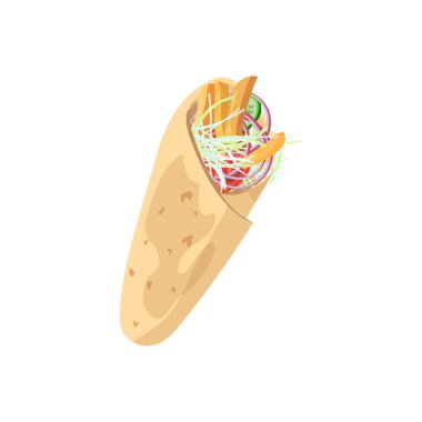 Lokanta kümesi. Hünkar, pizza, balık ve cips. yemek sarılı. pon git. Yemek saati. lanch. Vektör illustratio