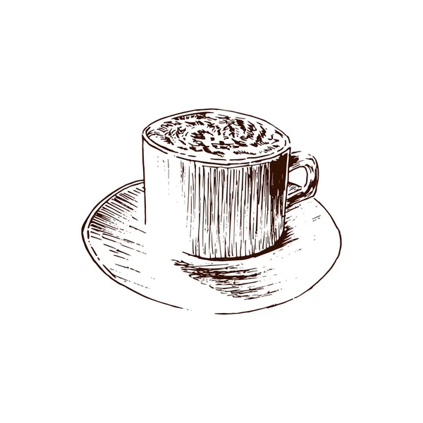 Café Café Expreso Capuchino Desayuno Inglés Café Vienne Ilustración Gráfica — Archivo Imágenes Vectoriales