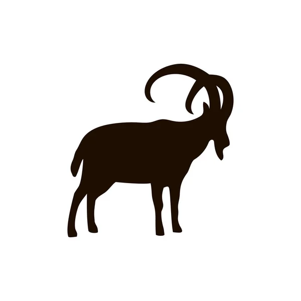 Cabra animal granja icono — Vector de stock