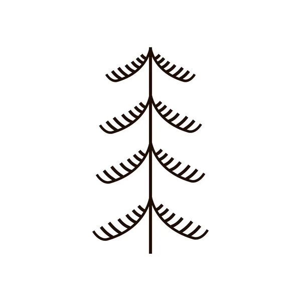 Blacl 幻想的な妖精の樹 国立北の絵画です 民俗工芸品 魅力的なオリジナルの装飾品 シンプルさ フラット スプルース カラマツ プリント — ストックベクタ