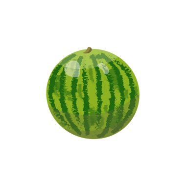 Beyaz arka plan vektör illüstrasyon izole taze karpuz dilimli