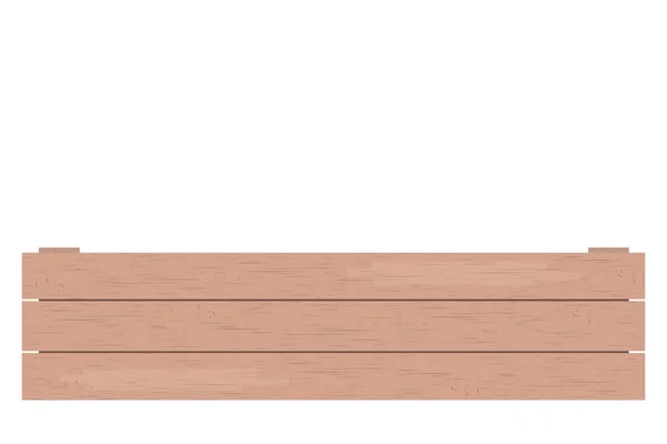 在白色背景棕色木板上查出的木制板条箱 概念理念的标志 — 图库矢量图片