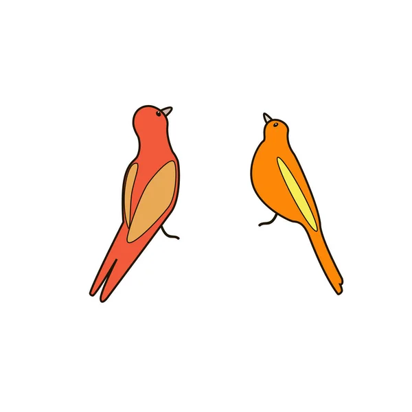 Oiseaux Dessin Animé Illustration Vectorielle Peut Être Utilisé Pour Créer — Image vectorielle