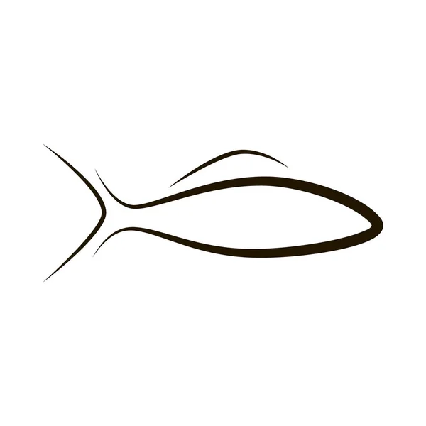 Plantilla logo pescado. Vector creativo símbolo de club de pesca o en línea — Archivo Imágenes Vectoriales