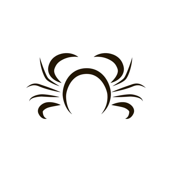 Modèle Crab.logo. fruits de mer Symbole vectoriel créatif — Image vectorielle