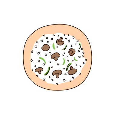 Geleneksel İtalyan risotto pirinç, mantar ve parmesan ile