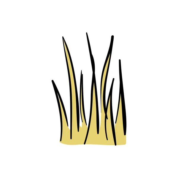 L'herbe laisse icône vectorielle. Illustration de bande dessinée de feuilles d'herbe icône vectorielle pour toute toile — Image vectorielle