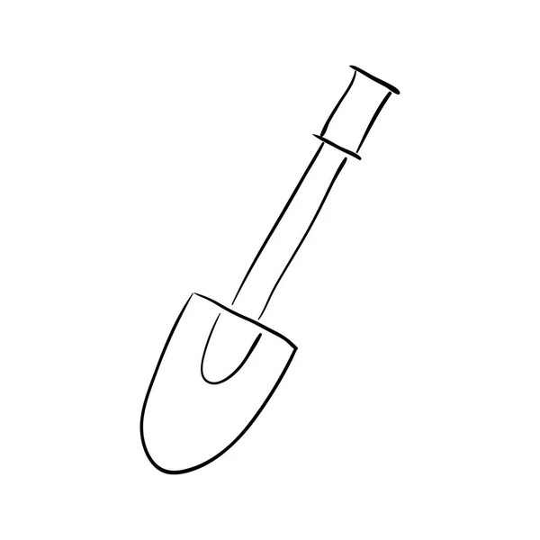 Shovel, Gardening Equipment, Trowel isolated on white background — Stock Vector