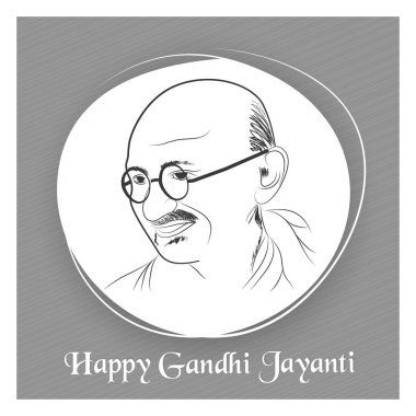 Güzel ve yaratıcı tasarım illüstrasyon, Gandi Jayanti, Gandi Jayanti için Selamlar ile Gandi Jayanti için güzel ve güzel soyut.