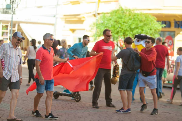 futbol taraftarları Nijniy Novgorod Rusya'da Dünya Şampiyonası'nda Festival