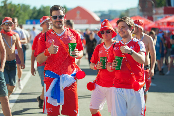 Fans' Zone of the 2018 World Cup in Nizhny Novgorod in Russia June 30, 2018